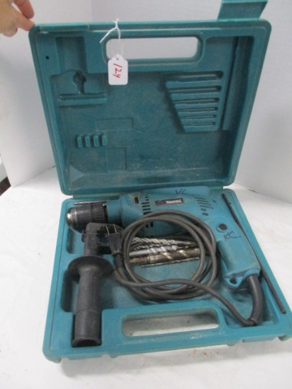 Makita Electric Drill in Hard Case with Bits