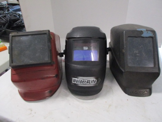 Three Welding Helmets