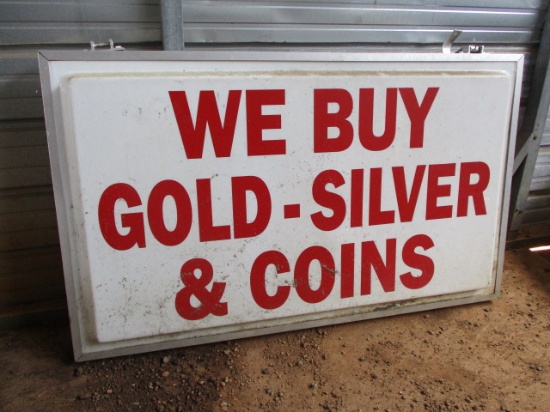 "We Buy Gold Silver and Coins" Double Sided Sign