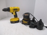 DeWalt Drill, Charger and 4 Batteries