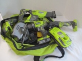 Ryobi One+ Circular Saw, Drill, Reciprocating Saw, Charger and Batteries in