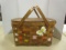 Hand Painted Picnic Basket