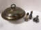 Silver Plated Covered Dish, Coffee Pot Lid, Salt and Pepper Shakers