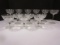 Six Etched Champagne Glasses ad Six Etched Sherbets