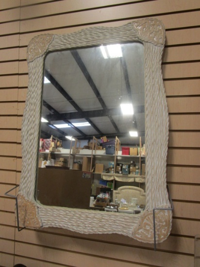 Mirror in Woven Look Frame