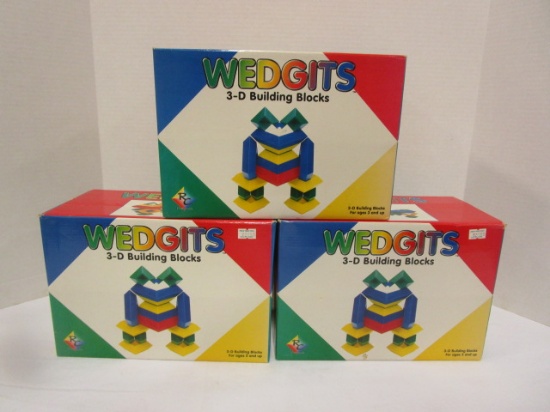 Three Wedgits 3-D Building Blocks