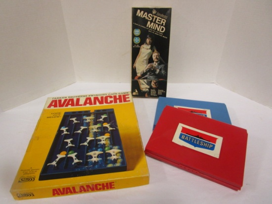 Vintage Master Mind, Avalanche and Battleship Games
