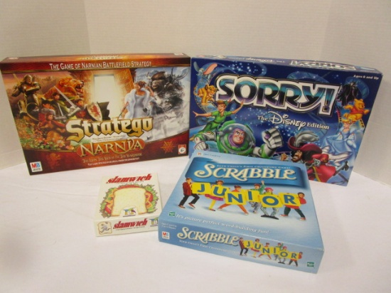 Disney Sorry!, Stratego Narnia, Scrabble Junior and Slamwich Games