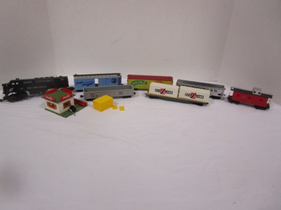 Marx New York Central Train Cars, Coca-Cola Building and Misc. Train Cars