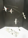 Two Hand Made Skyflight Mobiles - Cranes and Coastal Birds