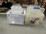 6 Stacking Bins, Wing Lid File Box, Small Storage Containers