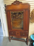 Antique China Cabinet with Glass Door