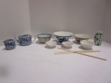 Oriental Bowls, Chop Sticks, Phoenix Creamer and Teapot, Panda Garden Vase