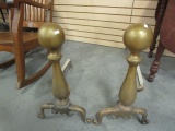 Pair of Large Andirons