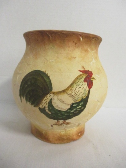 Rooster Pottery Planter