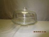 1 Vtg Pedestal Cake Plate w/Lid