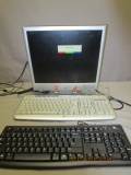 HP Computer w/Keyboard & 1 Logitech Keyboard