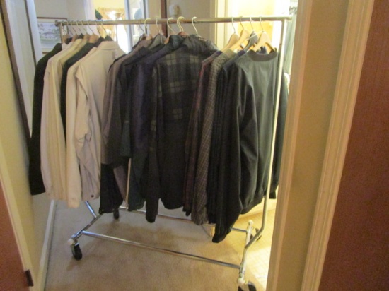Metal Rolling Clothes Rack with Extention Ends