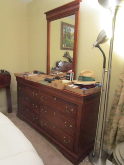 Six Drawer Dresser and Mirror