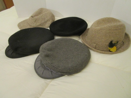 Wool Fedora and Wool Men's Fisherman's Caps
