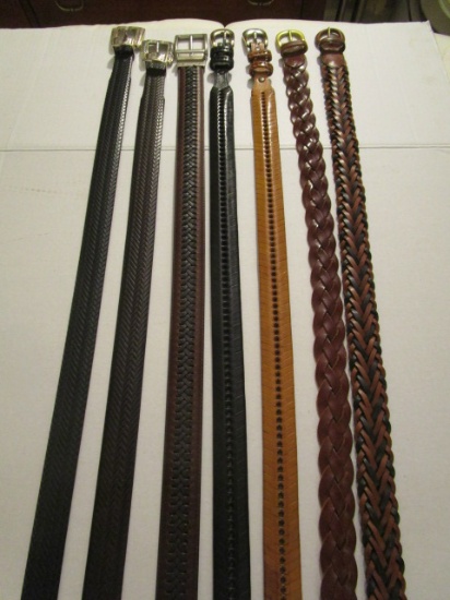 Men's Woven Leather Belts