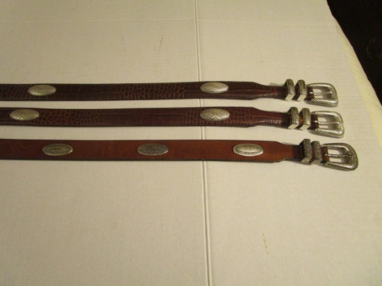 Men's Leather Belts with Southwestern Accents
