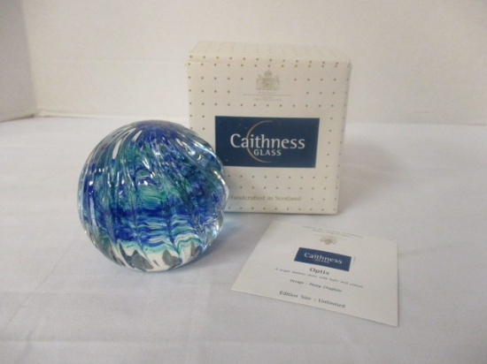 Caithness Glass Optix Paperweight with Box