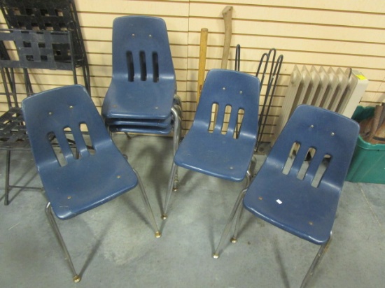 Six Children's Stacking Chairs