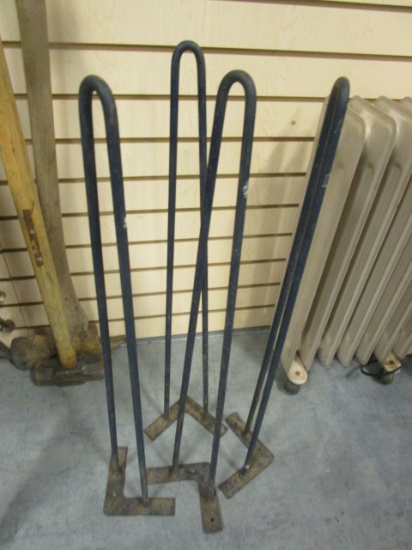 Set of Four Vintage Metal Hairpin Legs