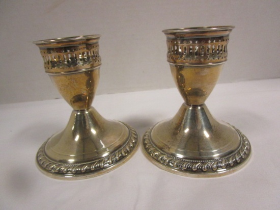 Pair of Duchin Silver Sterling Weighted Candlesticks