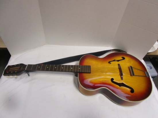 Harmony Broadway S-66-AP Guitar with Strap