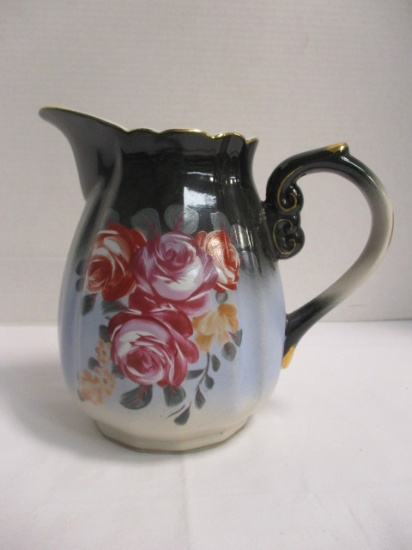 Rose Painted Pitcher