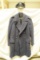 Vintage '40s USAF Military Navy Wool Coat & Service Cap - Both with DOD Buttons