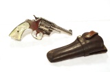 1942 Colt Commando .38 Special 6 Shot Double Action Revolver w/ Pearl Grips in Holster