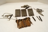 Original German WWII 98k K98k Rifle Cleaning Kit Deluxe x3 and Late War German K98 Ammo Pouch