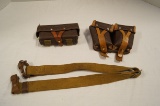 (3)Russian Ammo Pouches w/ Rifle Cleaning Kit and Rifle Sling