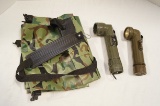 Waterproof Rifle Case and 2 US Military Flashlights