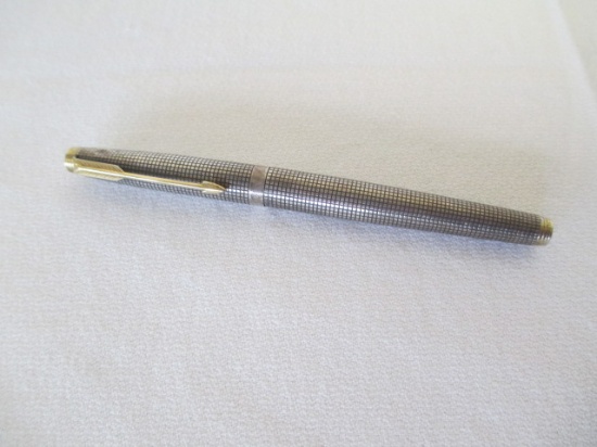 Parker Fountain Pen with 14K Gold Tip and Sterling Cap and Barrel