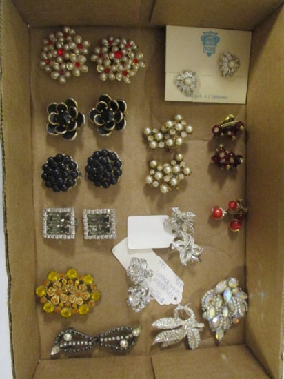 Vintage Style Earrings and Brooches