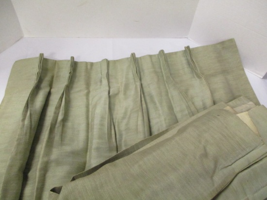 Pair of Pinch Pleat, Lined  Drapery Panels