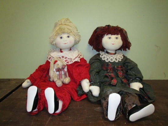 2 - 36" Fabric Dolls
