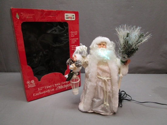 Fiber Optic Santa w/Box approx. 12"