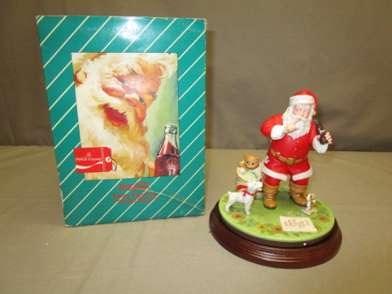 Limited Edition 1988 "Shhhh" Christmas Coca-Cola Porcelain Santa Figurine w/Original Box