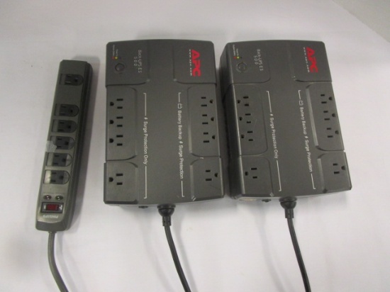 2 APC Surge Protectors with Battery Backups, 1 Phillips Surge Protector