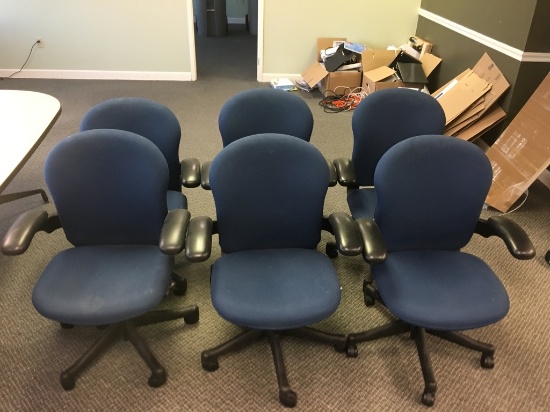 Lot of 6 Rolling Office Chairs