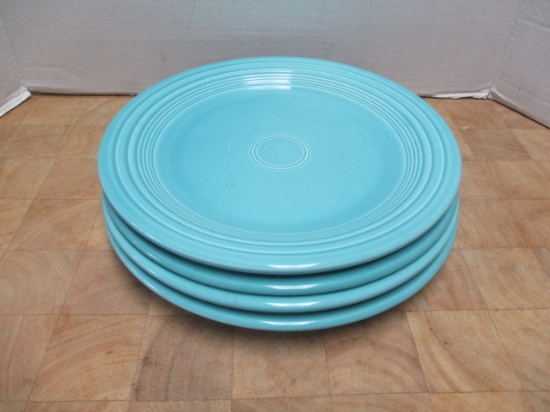 Four Fiesta Stoneware Dinner Plates