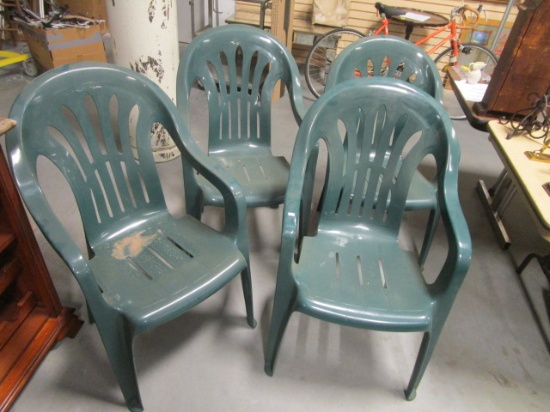 4 Syroco Plastic Outdoor chairs