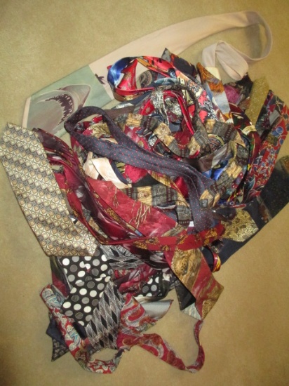 Lot of Men's Ties and Pocket Squares