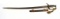 Civil War Confederate Etched Foot Officer's Sword w/ Sword Knot & Scabbard
