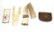 US Leather Items - Bayonet Frogs, White Canvas Belt, Coin Purse